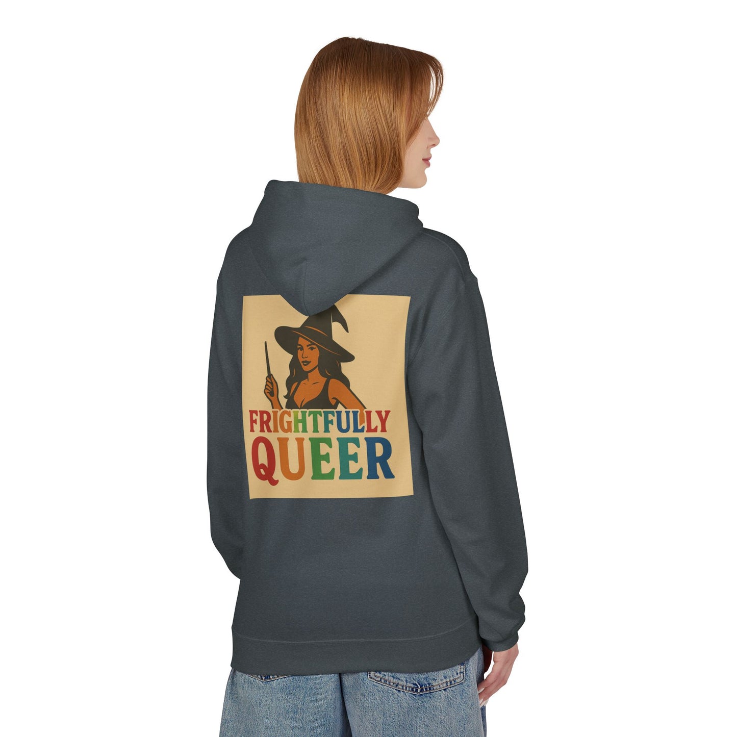 Frightfully Queer Fleece Hoodie, Unisex Halloween Hoodie, Fall Fashion, LGBTQ+ Pride Sweatshirt, Cozy Casual Wear