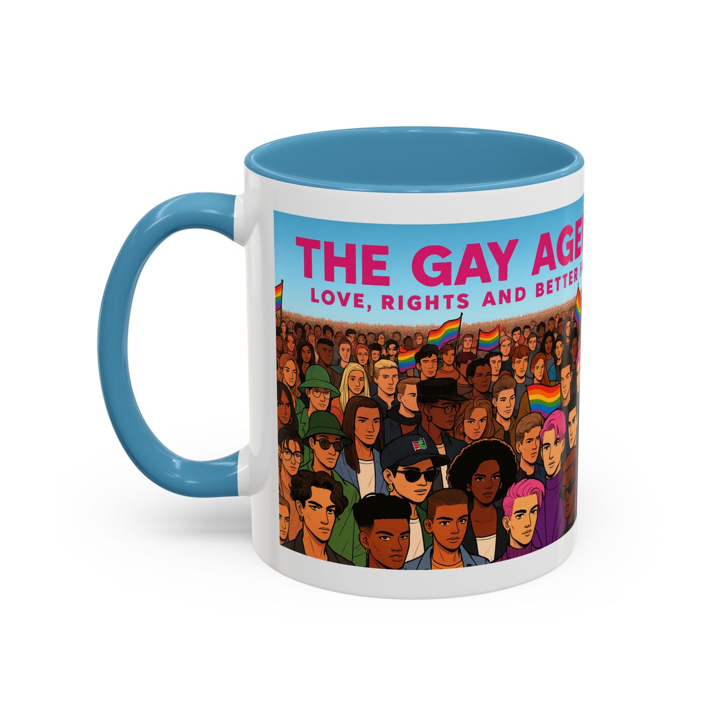 Celebrate Diversity Accent Coffee Mug | LGBTQ+ Pride Mug | Unique Gift for Allies and Activists | Perfect for Home or Office