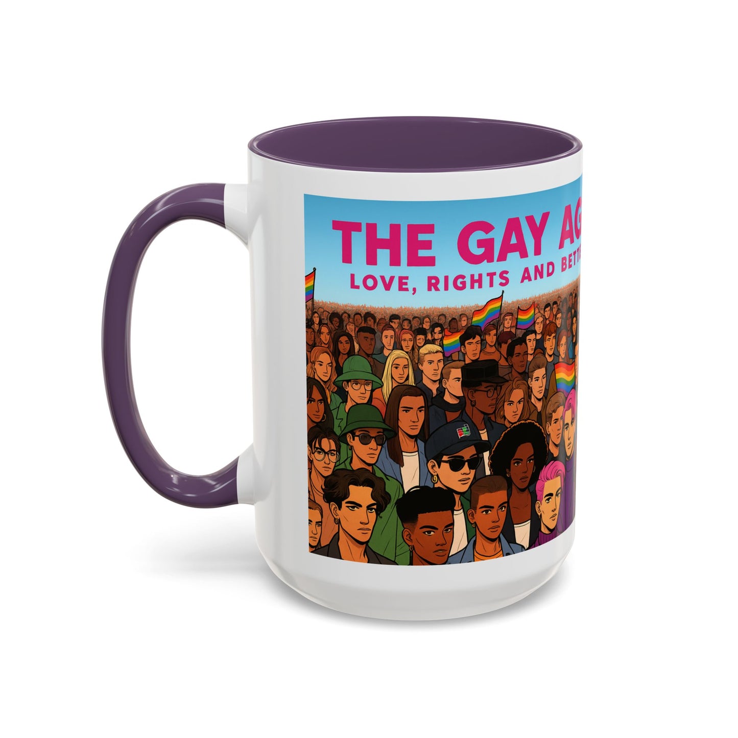 Celebrate Diversity Accent Coffee Mug | LGBTQ+ Pride Mug | Unique Gift for Allies and Activists | Perfect for Home or Office
