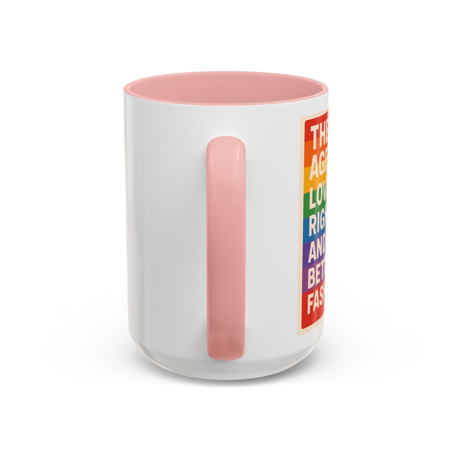 Pride-Inspired Accent Coffee Mug, LGBTQ+ Gift, Rainbow Design, Unique Coffee Cup, Fun Mug for Pride Month, Inspirational Tea Mug