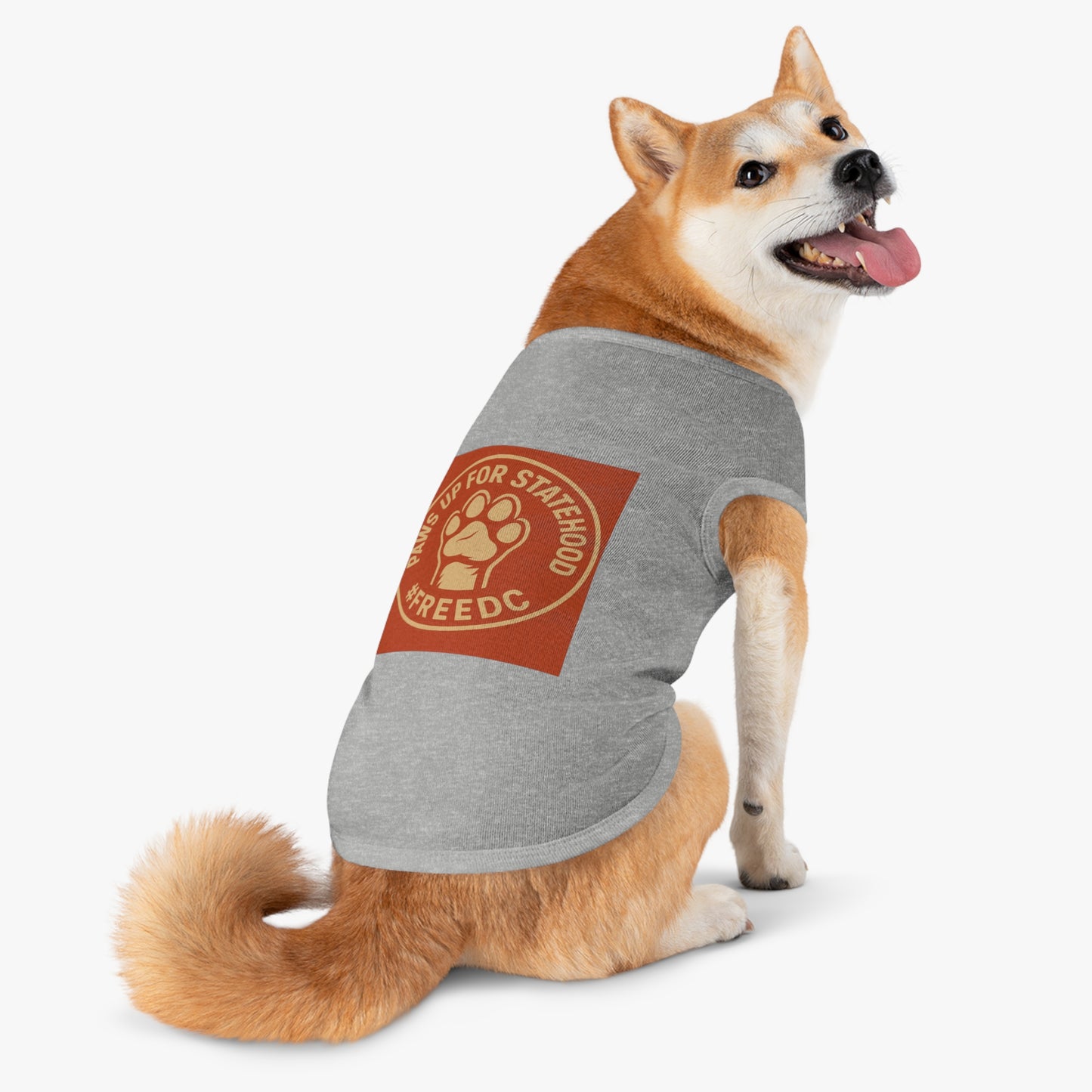 Pet Tank Top for Dogs, Paws Up for Statehood Tee, Dog Pride Apparel, Cute Pet Clothing, Funny Dog Shirt, Ideal for Pet Lovers