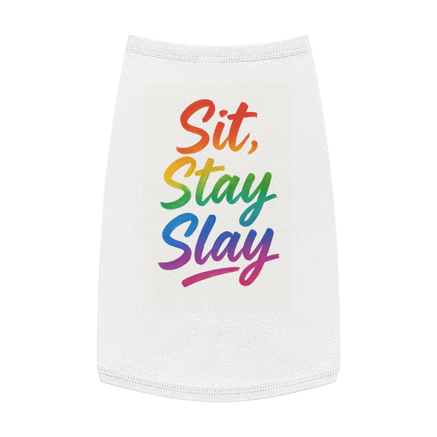 Rainbow Pet Tank Top: Dog Apparel, Cute Pet Outfit, LGBTQ+ Pride Pet Shirt, Fun Summer Wear, Gift for Pet Lovers