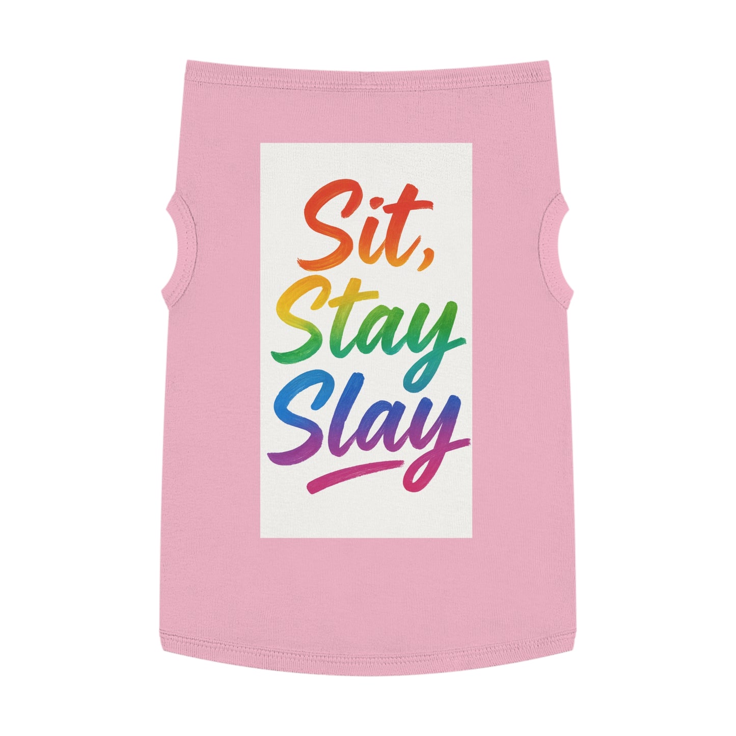 Rainbow Pet Tank Top: Dog Apparel, Cute Pet Outfit, LGBTQ+ Pride Pet Shirt, Fun Summer Wear, Gift for Pet Lovers