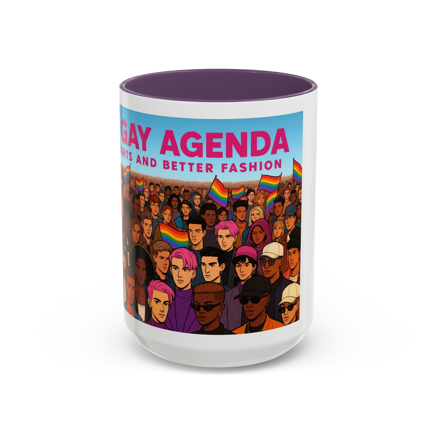 Celebrate Diversity Accent Coffee Mug | LGBTQ+ Pride Mug | Unique Gift for Allies and Activists | Perfect for Home or Office