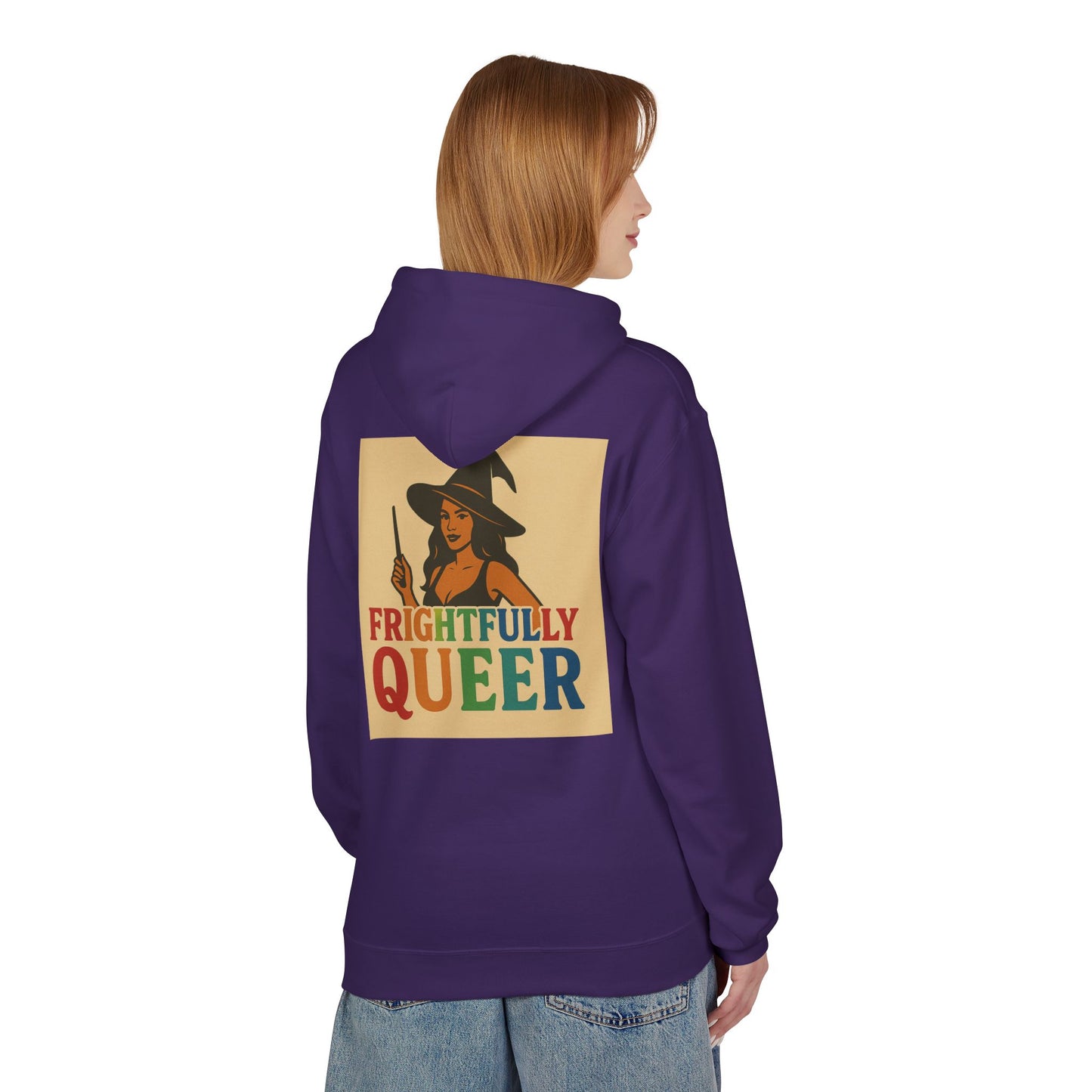 Frightfully Queer Fleece Hoodie, Unisex Halloween Hoodie, Fall Fashion, LGBTQ+ Pride Sweatshirt, Cozy Casual Wear