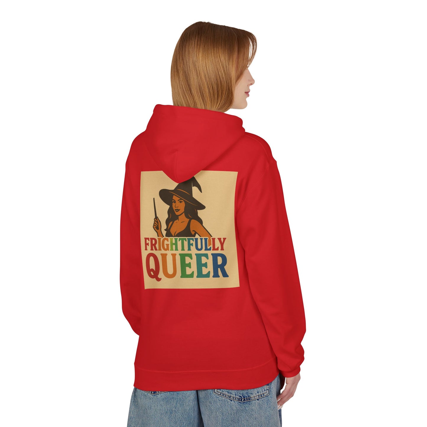 Frightfully Queer Fleece Hoodie, Unisex Halloween Hoodie, Fall Fashion, LGBTQ+ Pride Sweatshirt, Cozy Casual Wear