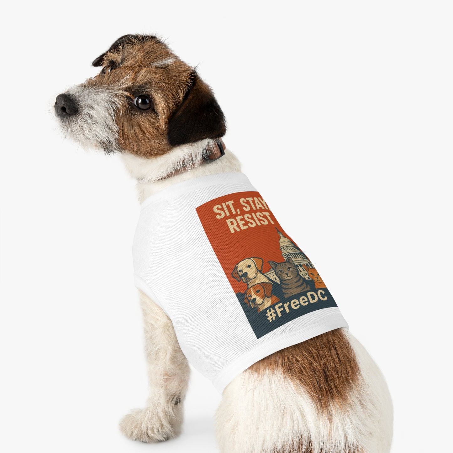 Political Pet Tank Top | Ideal for Pet Lovers, Dog Walks, Protests, and Gift Giving