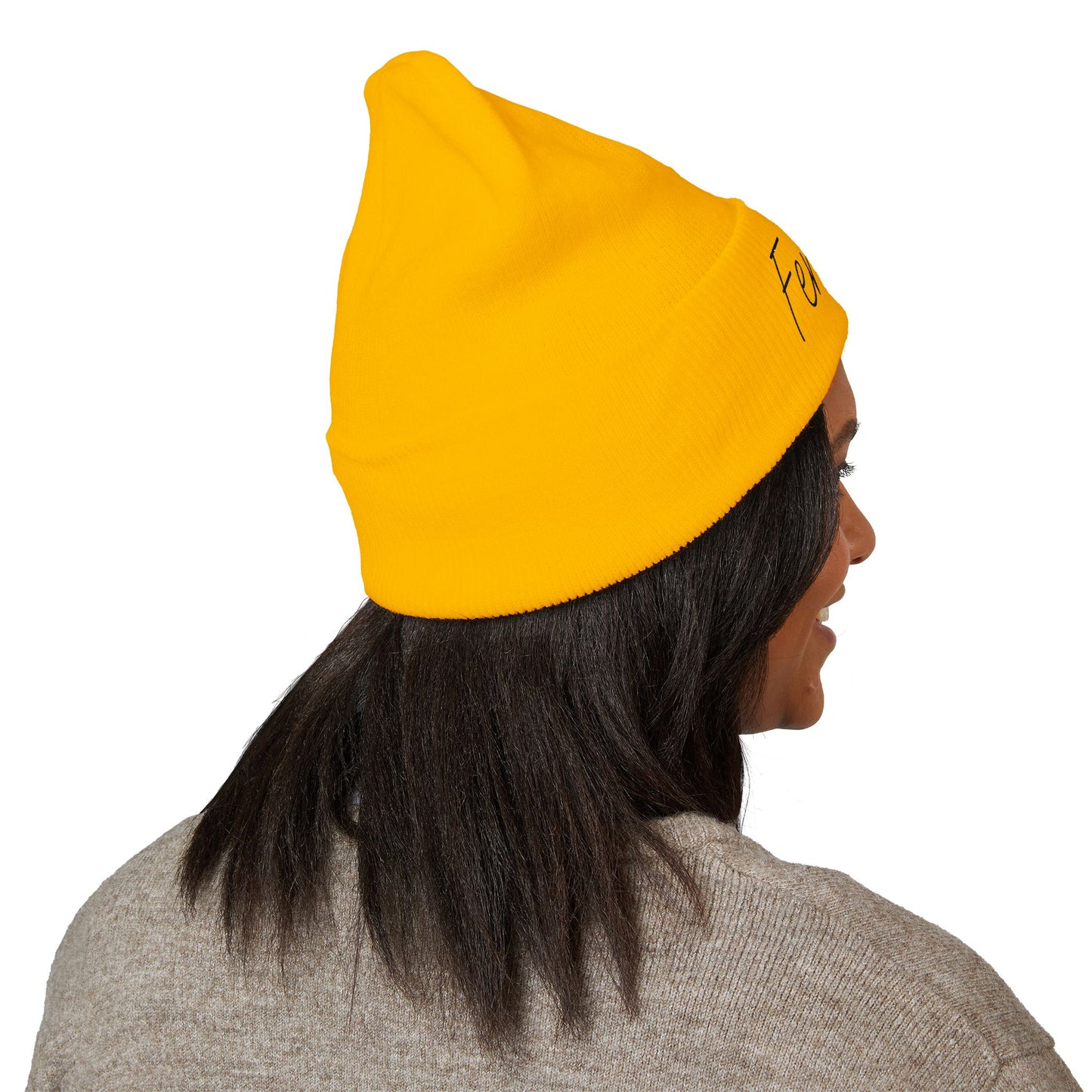 Embroidered Beanie, Cozy Winter Hat, Fashion Accessory, Gift for Her, Femme LGBTQ, Cute Fall Style