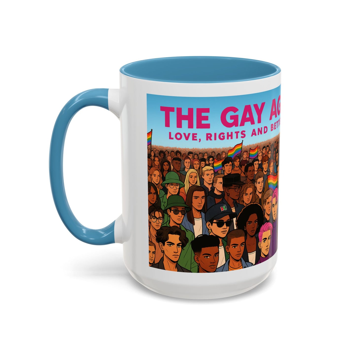 Celebrate Diversity Accent Coffee Mug | LGBTQ+ Pride Mug | Unique Gift for Allies and Activists | Perfect for Home or Office