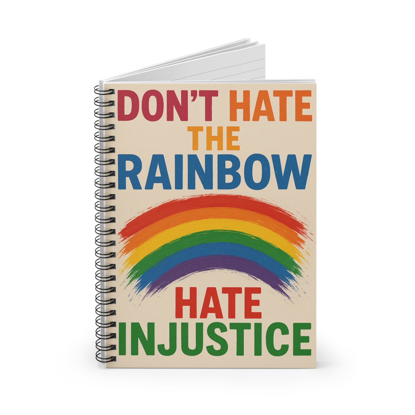 LGBTQ Rainbow-Inspired Spiral Notebook - Celebrate Diversity, Journaling, Gift for Activists, Colorful Stationery