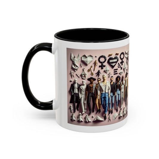 LGBTQIA Pride - Chic Accent Coffee Mug, Unique Artistic Mug, Gift for Coffee Lovers, Modern Home Decor, Ideal for Birthdays & Holidays