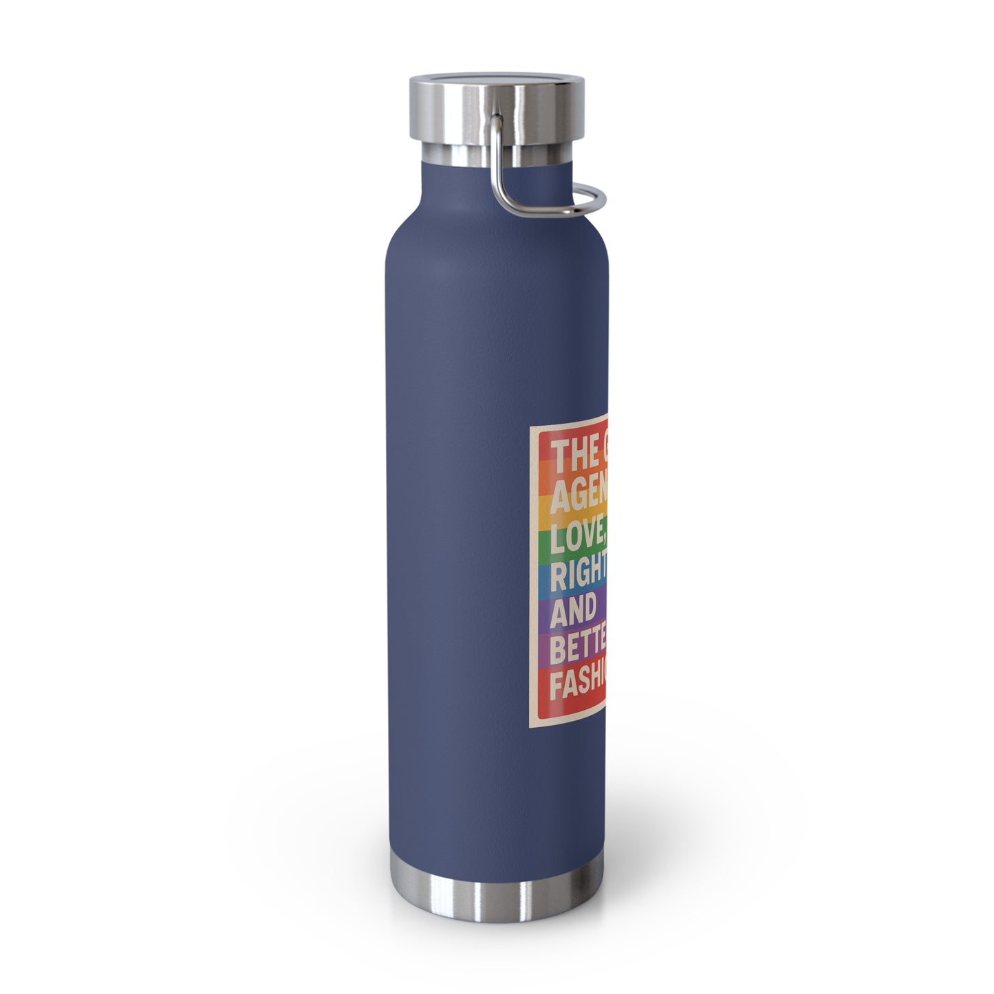Pride-Themed Vacuum Insulated Water Bottle, LGBTQ+ Gifts, Eco-Friendly Hydration, Enthusiast Drinkware, Stylish Reusable Flask