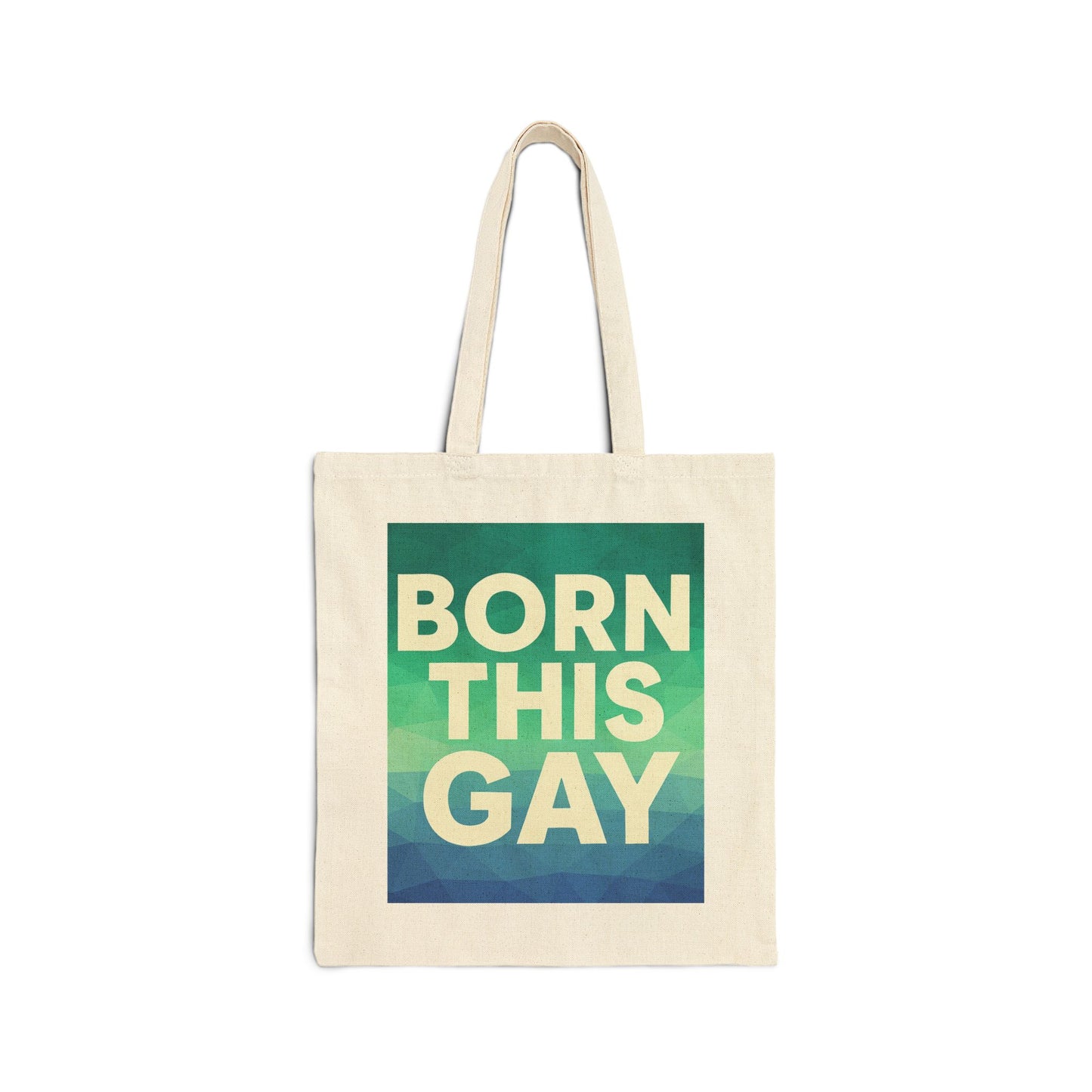 Pride Message Tote Bag, Eco-Friendly Cotton Tote, LGBTQ+ Gift, Born This Gay, Reusable Shopping Bag, Personalized Gift