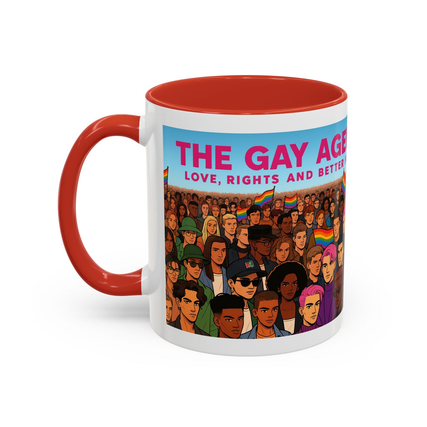 Celebrate Diversity Accent Coffee Mug | LGBTQ+ Pride Mug | Unique Gift for Allies and Activists | Perfect for Home or Office