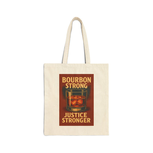 Colorado Defense Attorney Bourbon Strong Cotton Canvas Tote Bag - Eco-Friendly, Reusable Grocery, Gift for Bourbon Lovers