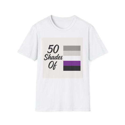 Graysexual Unisex Softstyle T-Shirt - 50 Shades Of Pride Tee, LGBTQ+ Apparel, Casual Wear, Birthday Gift, Comfortable Everyday Shirt