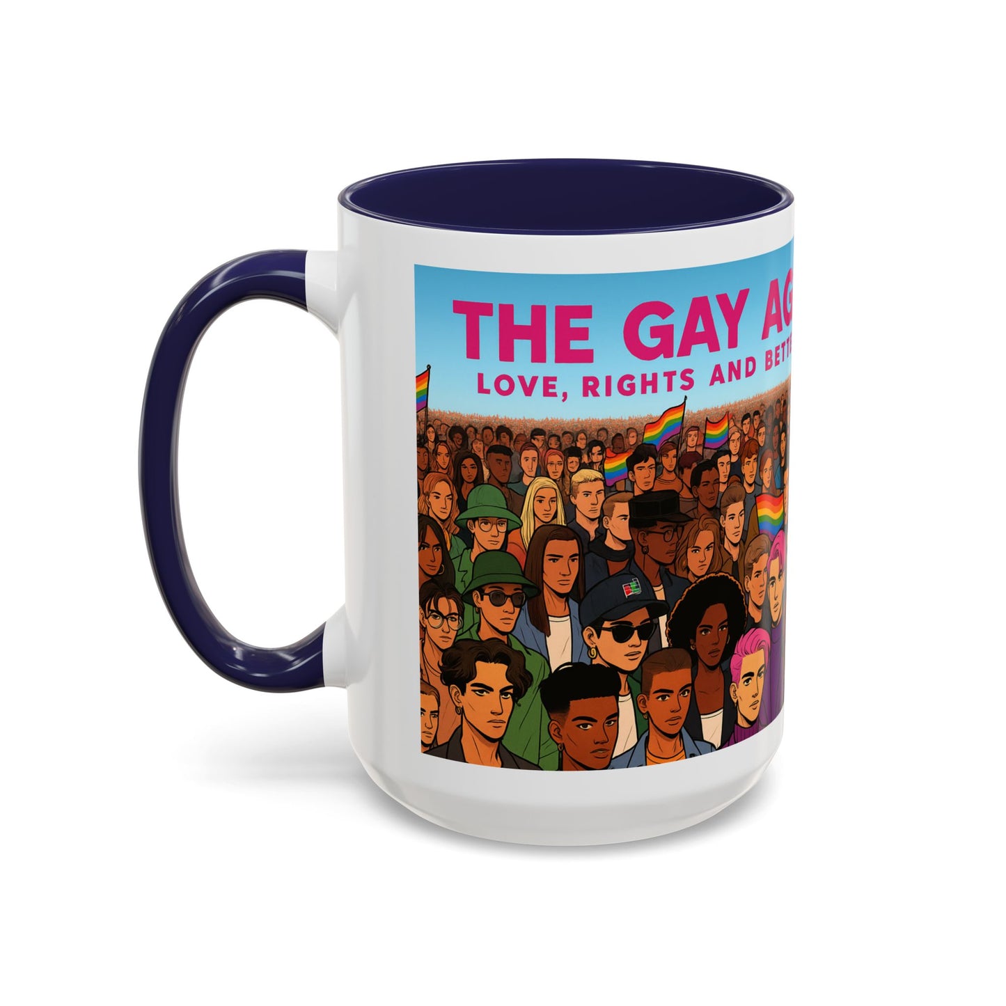 Celebrate Diversity Accent Coffee Mug | LGBTQ+ Pride Mug | Unique Gift for Allies and Activists | Perfect for Home or Office