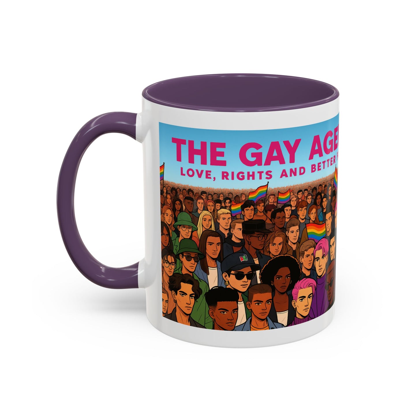 Celebrate Diversity Accent Coffee Mug | LGBTQ+ Pride Mug | Unique Gift for Allies and Activists | Perfect for Home or Office