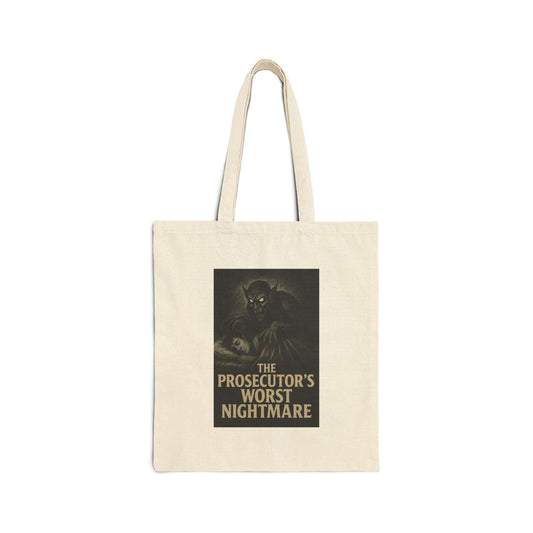 Prosecutor's Nightmare Tote Bag | Eco-Friendly Canvas Bag for Legal Pros, Gift for Lawyers, Beach Tote, Shopping Bag, Everyday Use