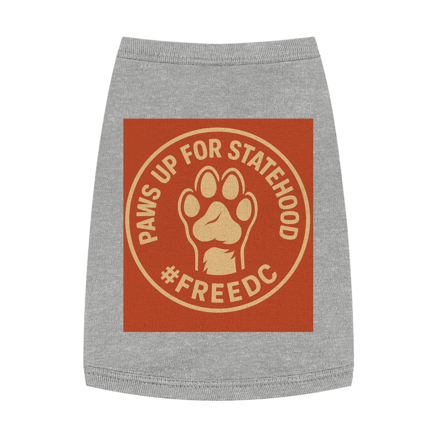 Pet Tank Top for Dogs, Paws Up for Statehood Tee, Dog Pride Apparel, Cute Pet Clothing, Funny Dog Shirt, Ideal for Pet Lovers