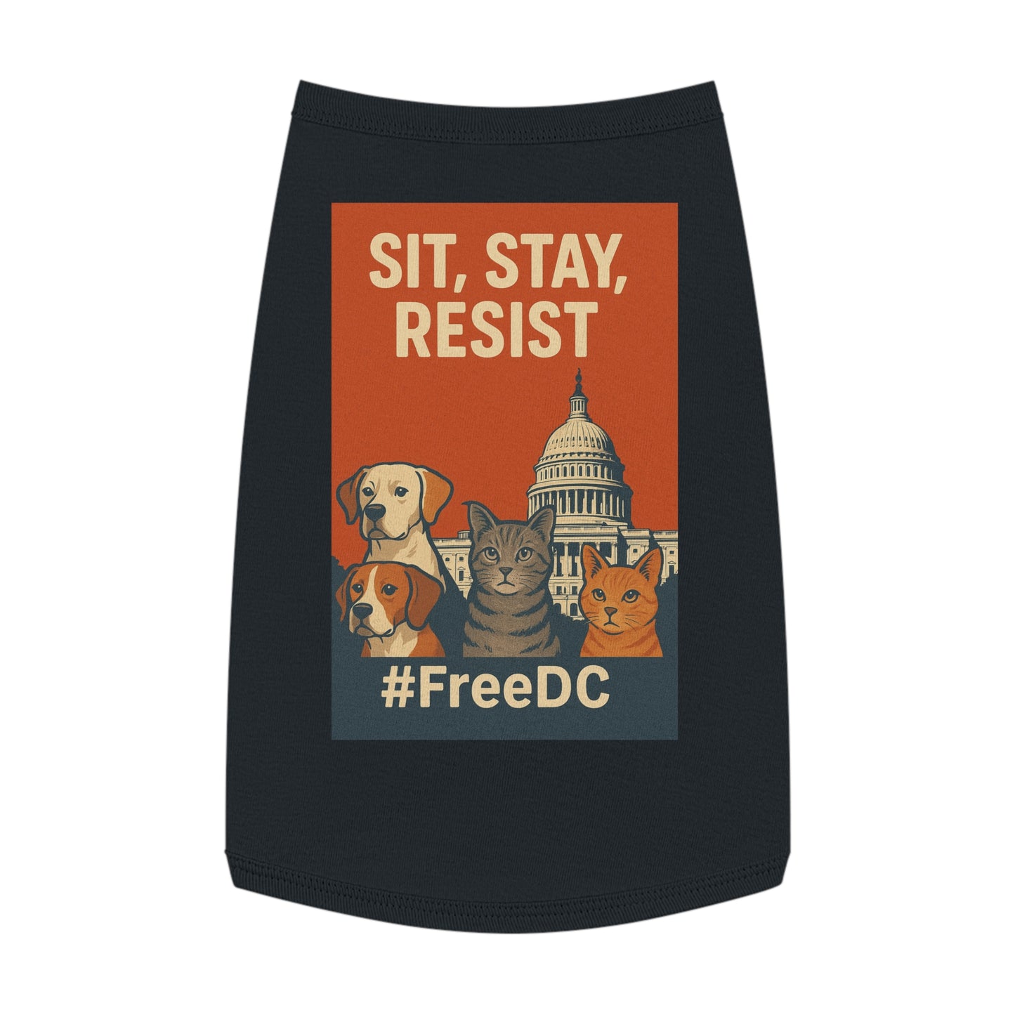 Political Pet Tank Top | Ideal for Pet Lovers, Dog Walks, Protests, and Gift Giving