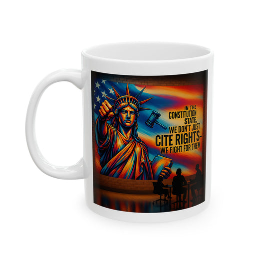 Connecticut Defense Attorney Ceramic Mug - Motivational Coffee Cup, Gifts for Activists, Home Office Decor