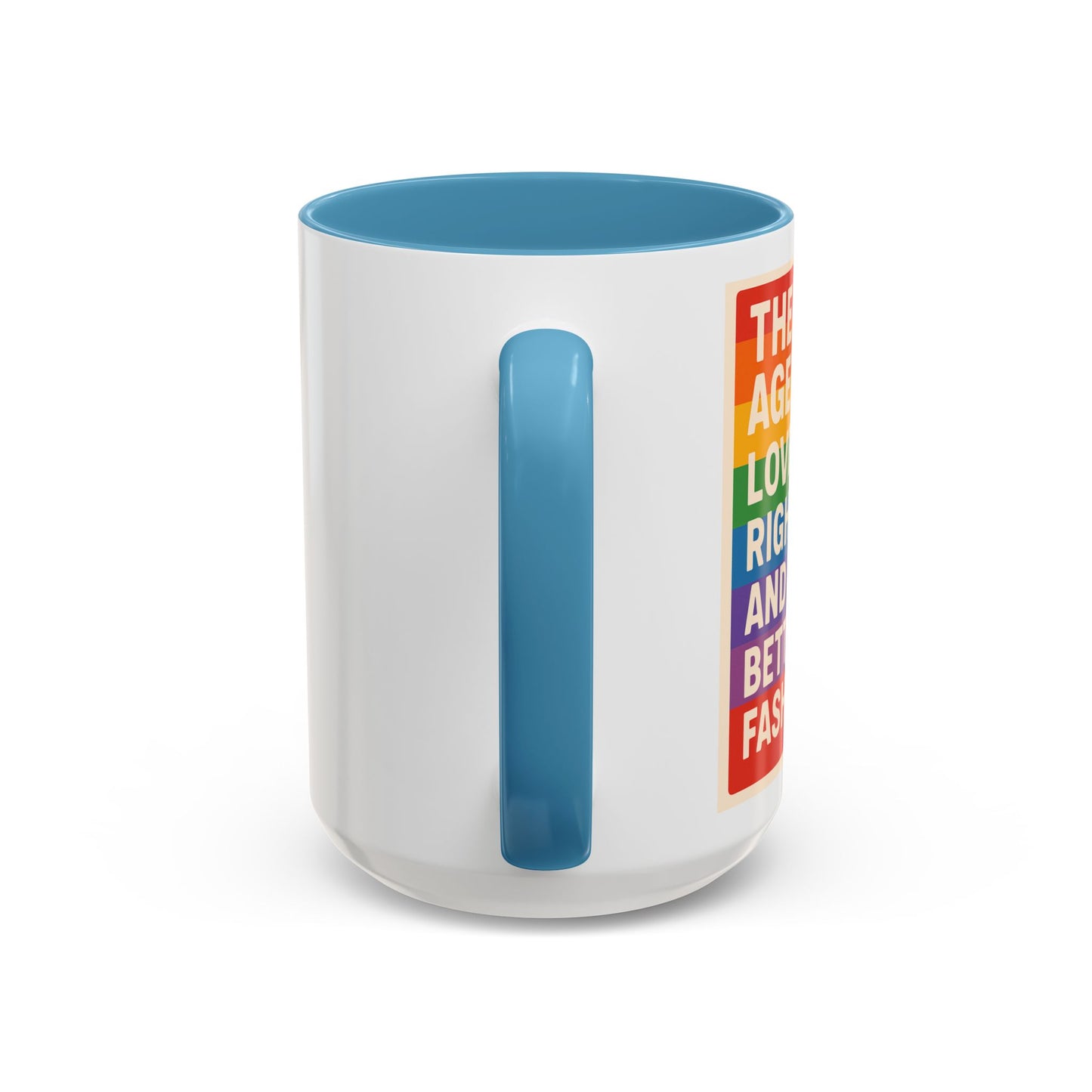 Pride-Inspired Accent Coffee Mug, LGBTQ+ Gift, Rainbow Design, Unique Coffee Cup, Fun Mug for Pride Month, Inspirational Tea Mug