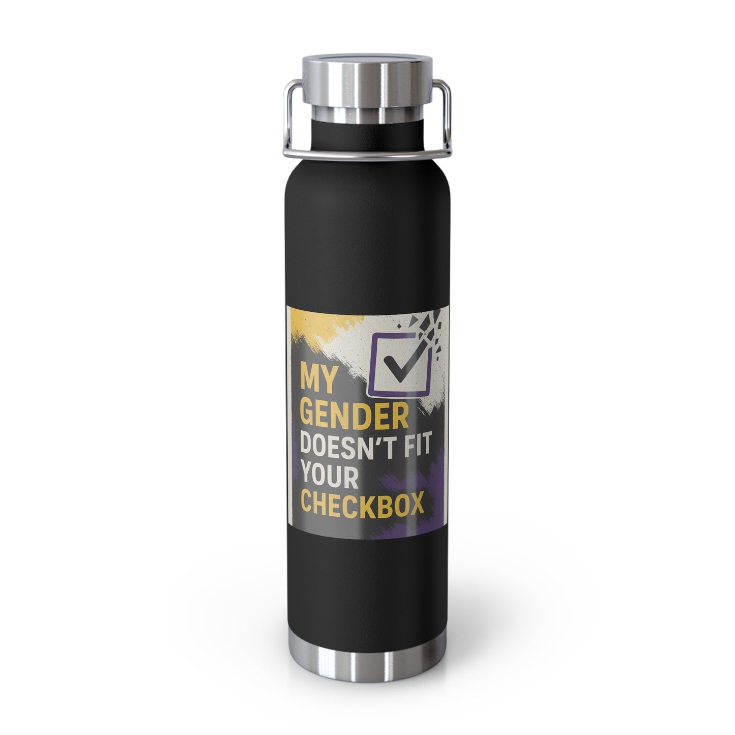 Gender Identity-Nonbinary-Insulated Water Bottle - Stylish & Durable Drinkware, Perfect for LGBTQ+ Pride, Everyday Hydration, Gifts, [...]
