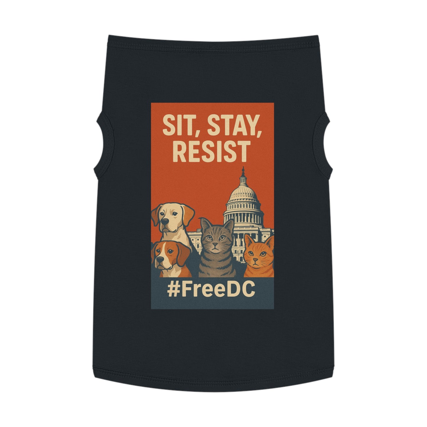 Political Pet Tank Top | Ideal for Pet Lovers, Dog Walks, Protests, and Gift Giving