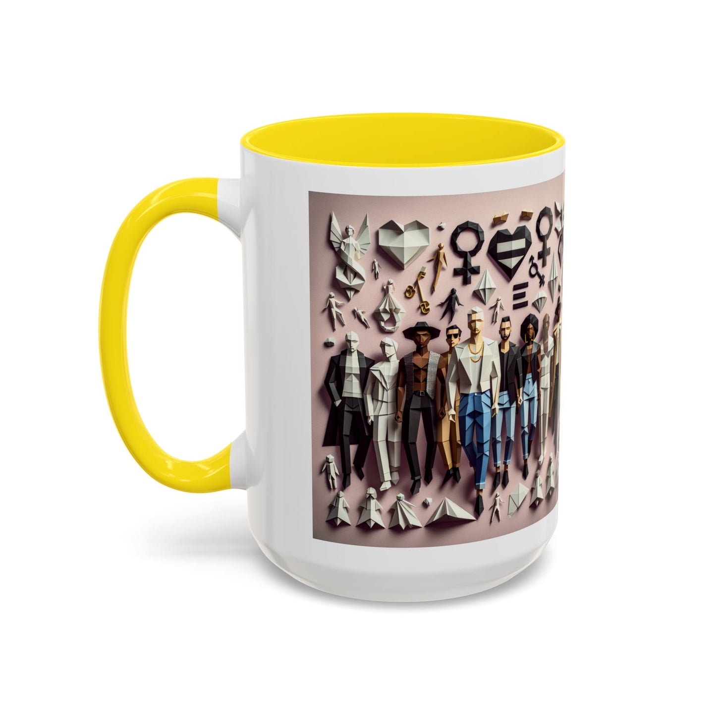 LGBTQIA Pride - Chic Accent Coffee Mug, Unique Artistic Mug, Gift for Coffee Lovers, Modern Home Decor, Ideal for Birthdays & Holidays