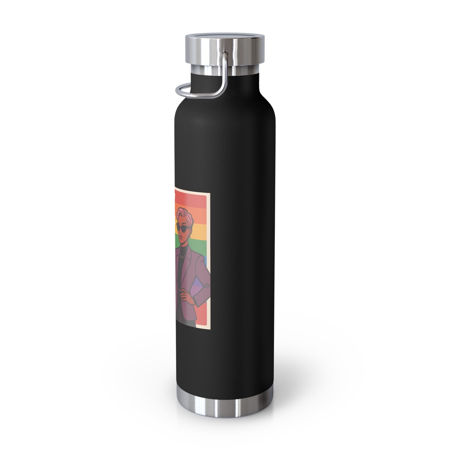 Pride-Themed Vacuum Insulated Water Bottle, LGBTQ+ Gifts, Eco-Friendly Hydration, Enthusiast Drinkware, Stylish Reusable Flask