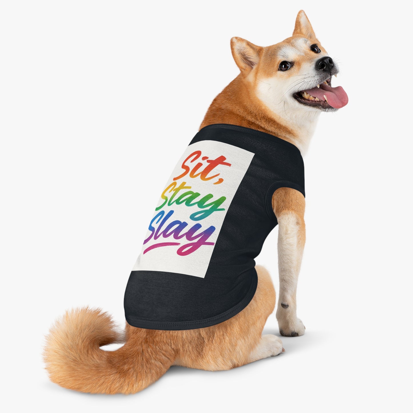 Rainbow Pet Tank Top: Dog Apparel, Cute Pet Outfit, LGBTQ+ Pride Pet Shirt, Fun Summer Wear, Gift for Pet Lovers