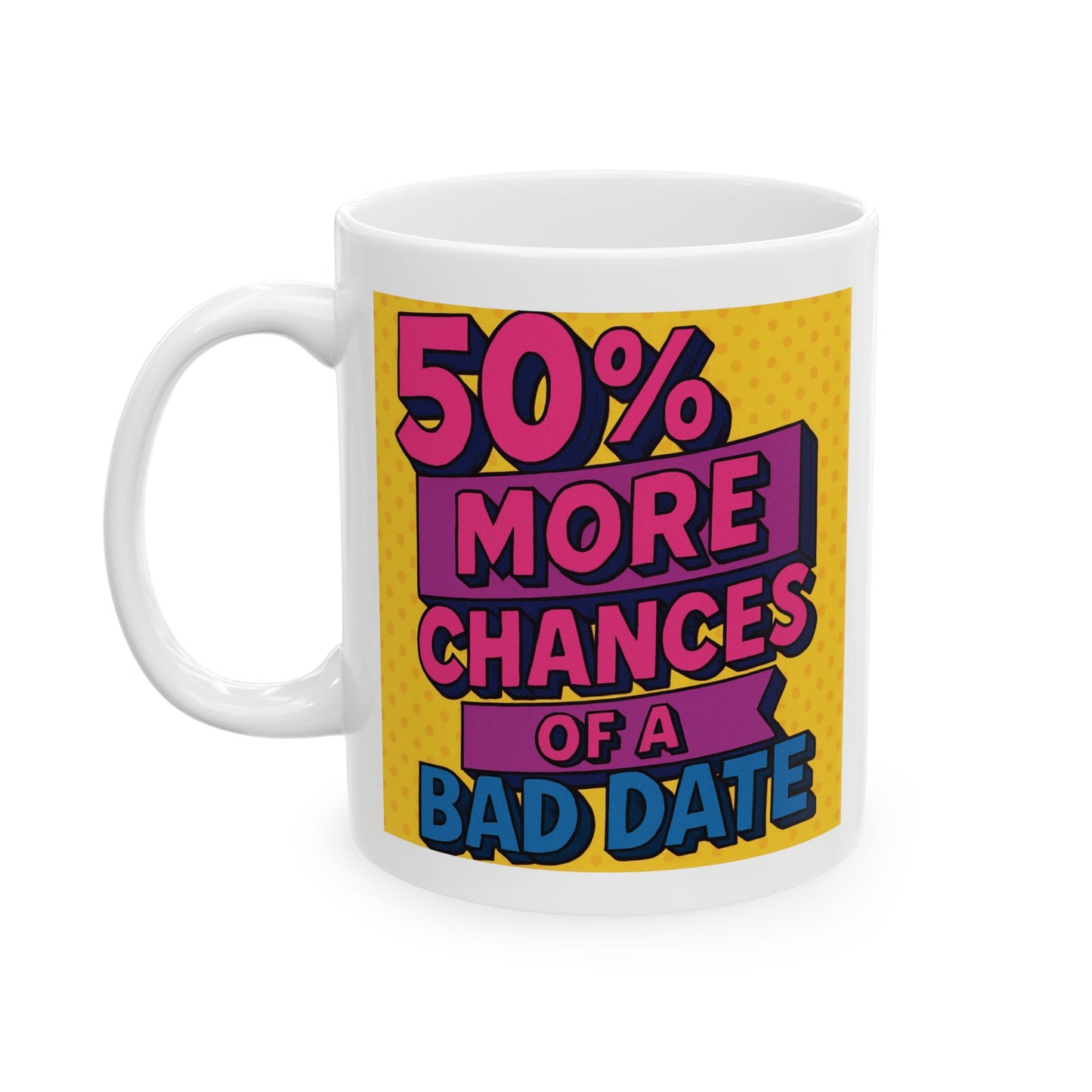 Quirky Ceramic Mug for Bisexuals, Coffee Lovers, Great Gift for Birthdays, Office, Home Decor, Unique Drinking Experience, 11oz & 15oz