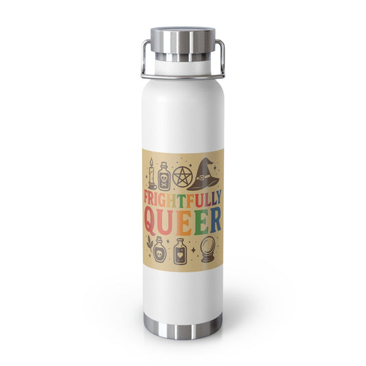 Frightfully Queer Water Bottle, Insulated Drinkware, Halloween Gift, Eco-Friendly Bottle, Pride Accessories, Unique Travel Mug