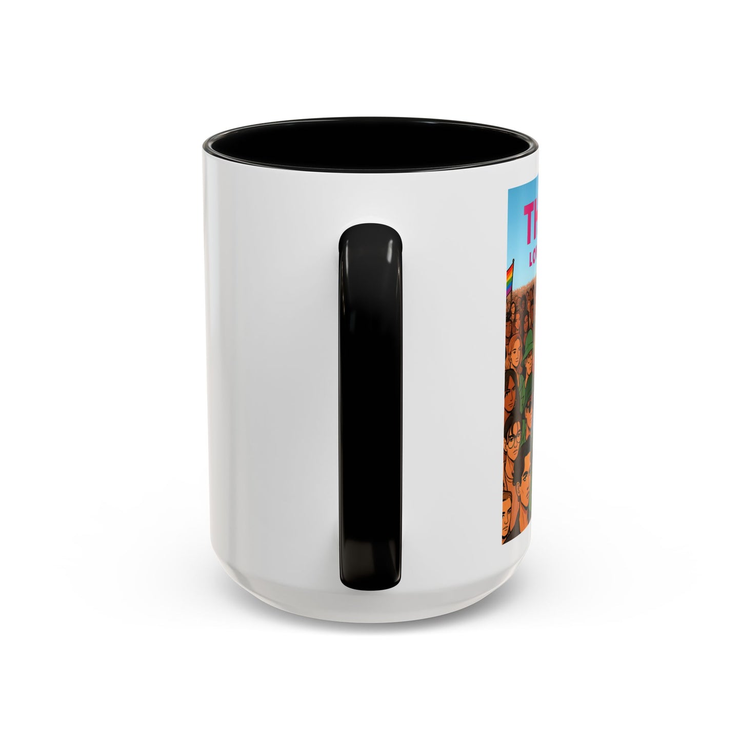 Celebrate Diversity Accent Coffee Mug | LGBTQ+ Pride Mug | Unique Gift for Allies and Activists | Perfect for Home or Office