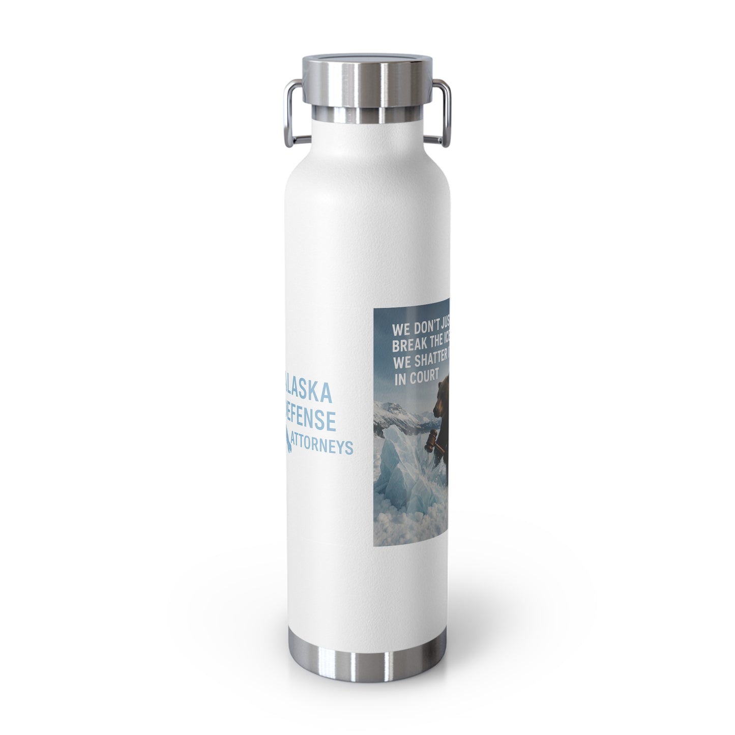 Alaska Defense Attorney Insulated Water Bottle, 22oz, Adventure Hydration, Eco-Friendly Travel Flask, Gifts for Nature Lovers, Motivational [...]