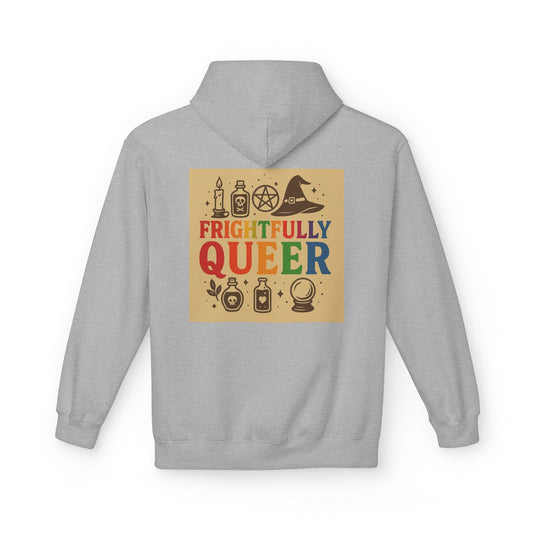 Frightfully Queer Hoodie, Cozy LGBTQ+ Hoodie, Halloween Sweater, Inclusive Apparel, Unisex Holiday Gift