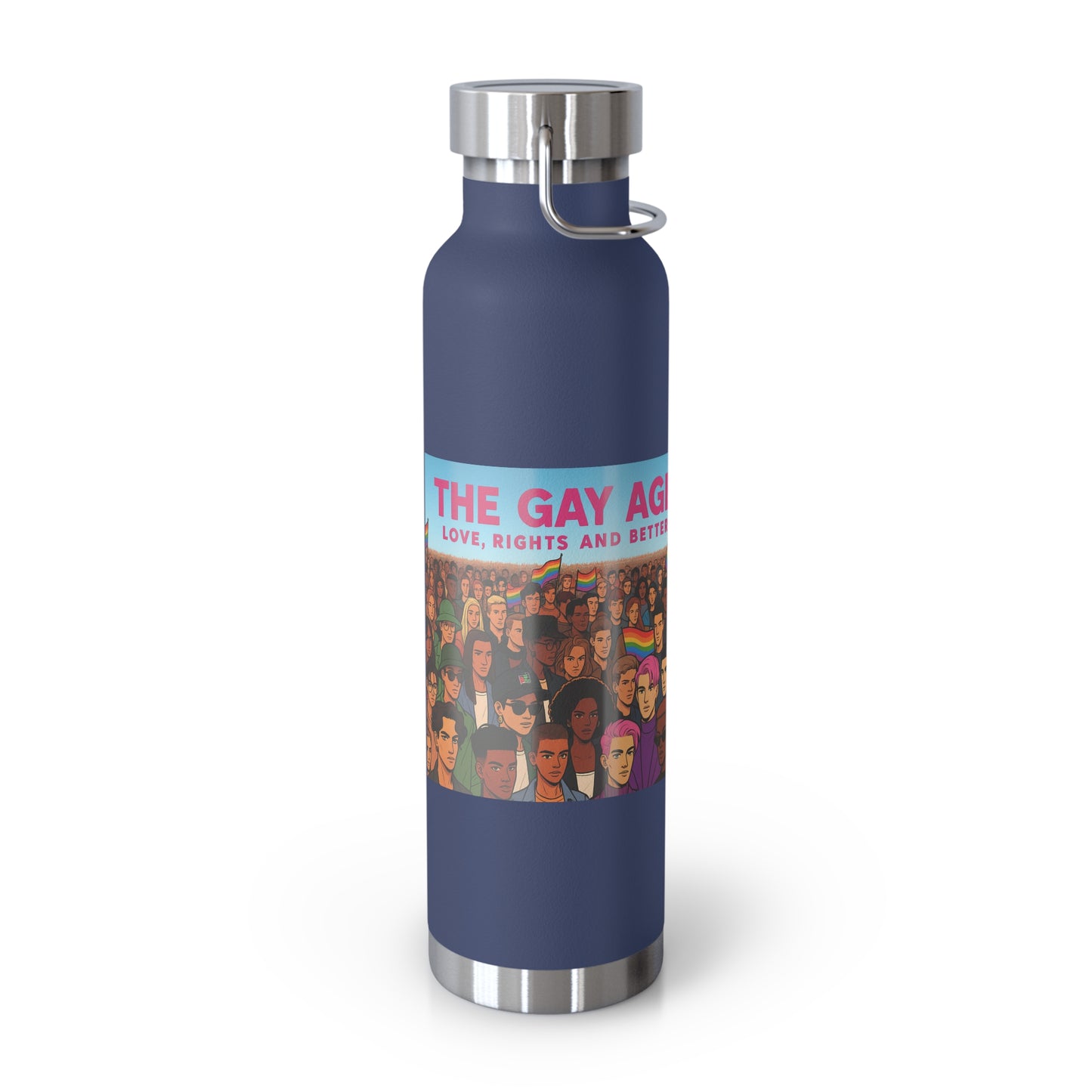 LGBTQ+ Insulated Water Bottle, Eco-Friendly Hydration, Pride Gifts, Trendy Travel Mug, Stainless Steel Flask