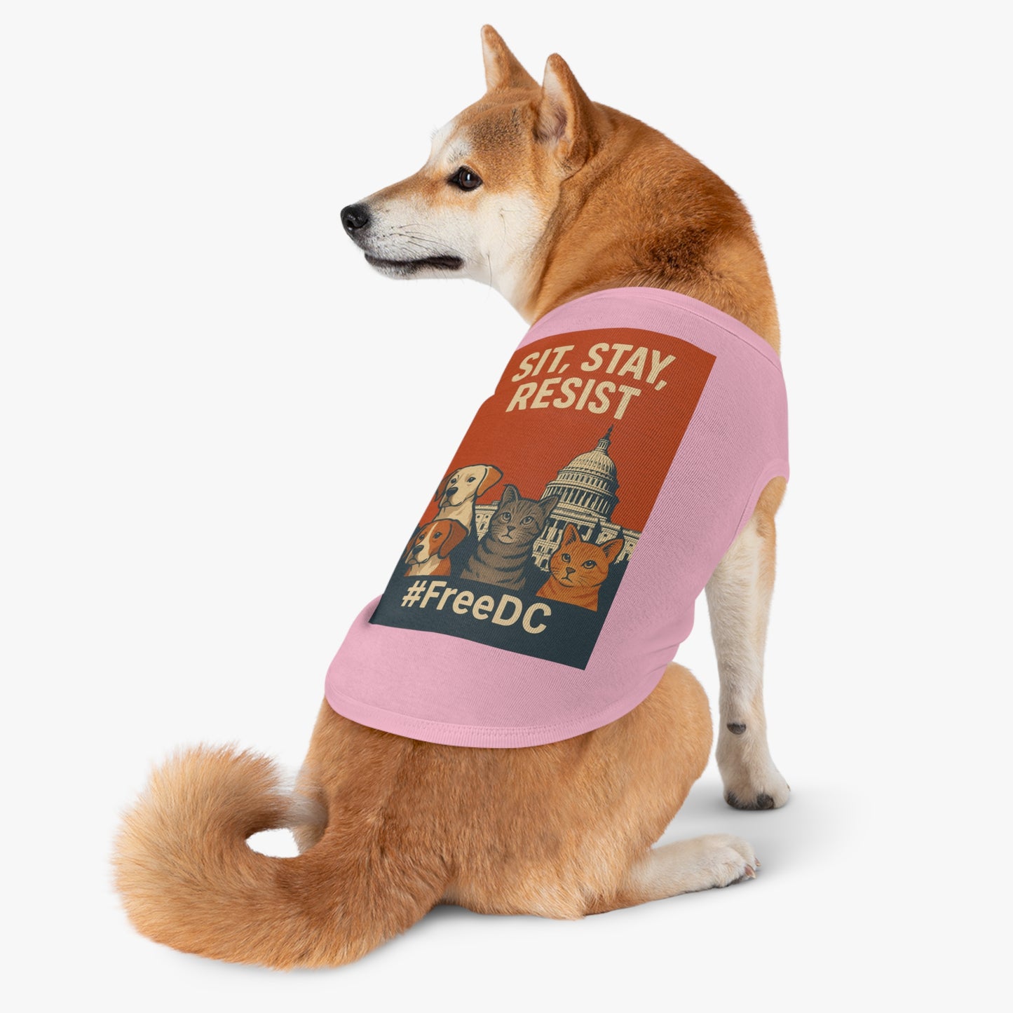 Political Pet Tank Top | Ideal for Pet Lovers, Dog Walks, Protests, and Gift Giving