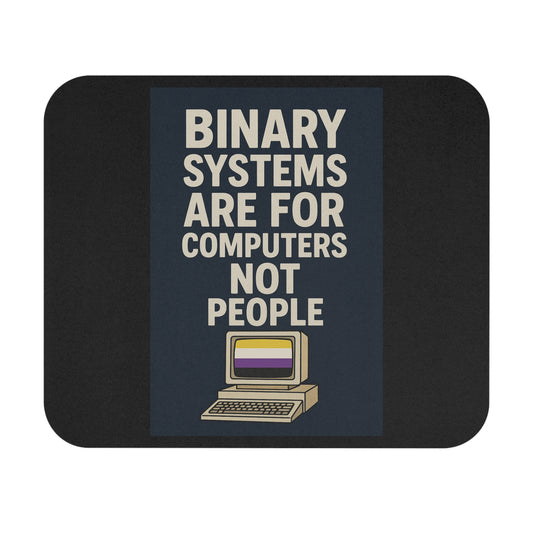 Nonbinary Mouse Pad - Tech Gift for Programmers, Computer Enthusiasts, Office Decor, Geeky Accessories, Birthday Present, LGBTQ