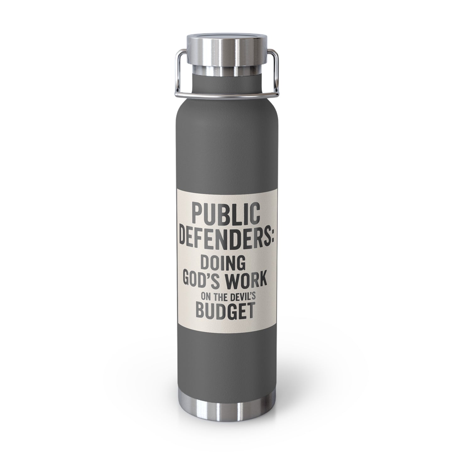 Public Defender Insulated Water Bottle, Glass of Courage, Gifts for Lawyers, Legal Appreciation, Motivational Hydration