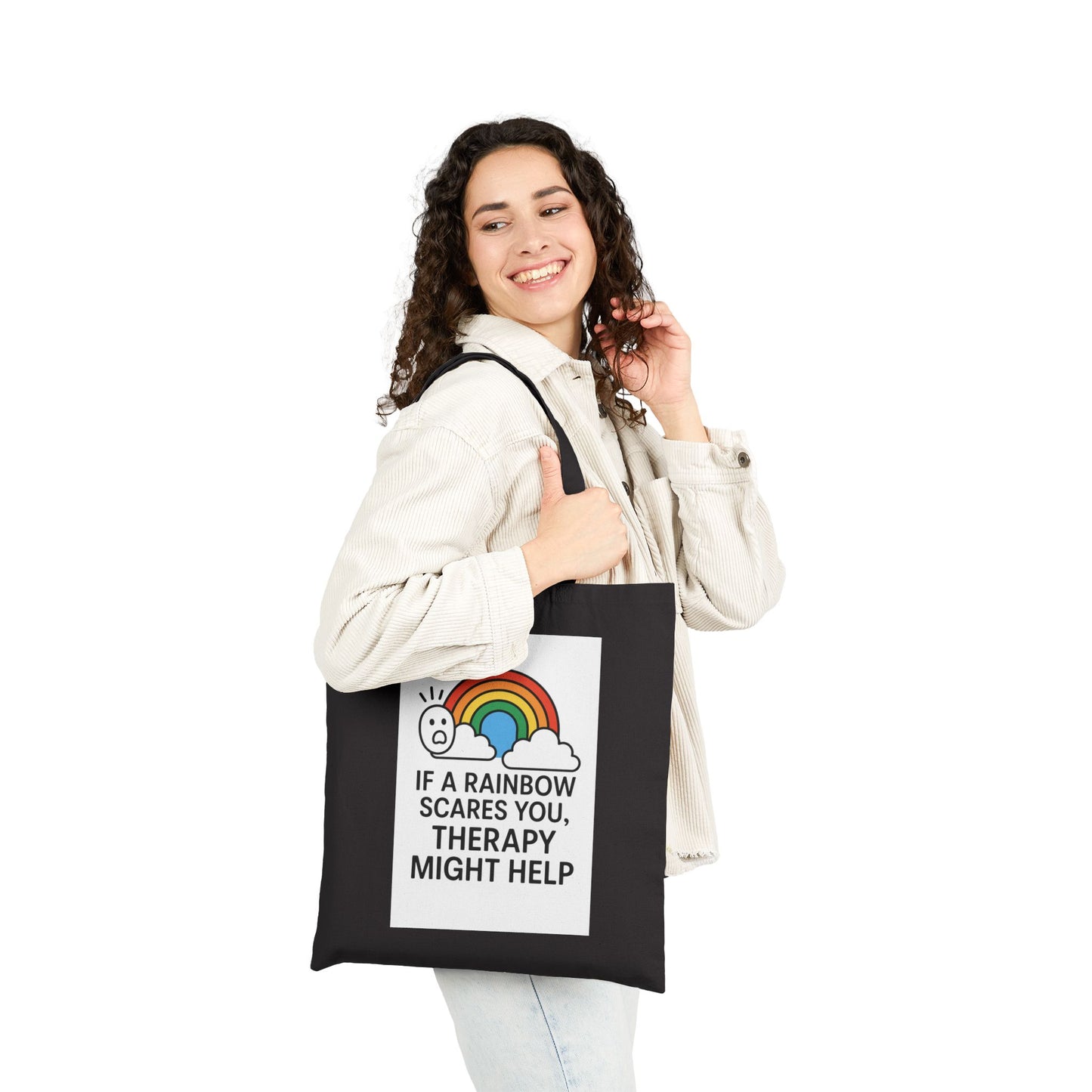 LGBTQIA Rainbow Tote Bag | Canvas Shopping Bag, Eco-Friendly Tote, Beach Bag, Art Bag, Pride Bag