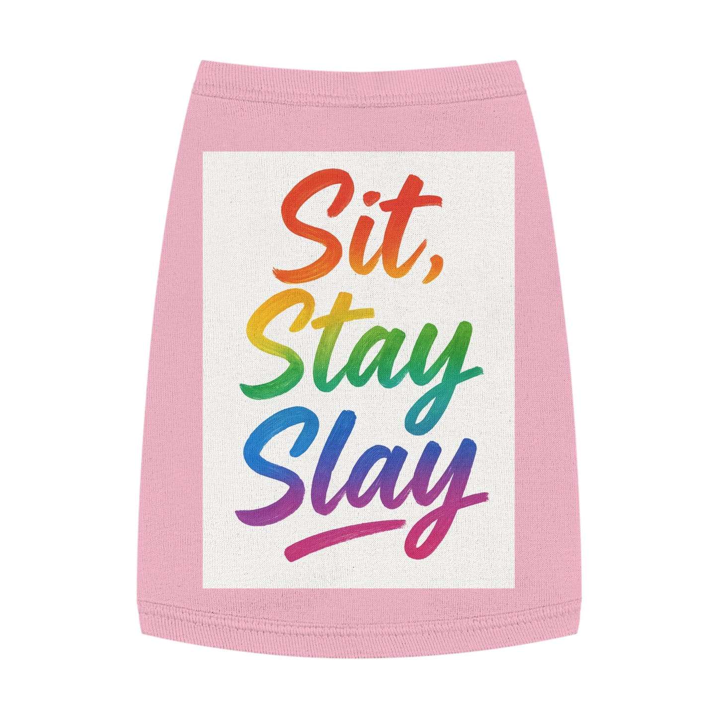 Rainbow Pet Tank Top: Dog Apparel, Cute Pet Outfit, LGBTQ+ Pride Pet Shirt, Fun Summer Wear, Gift for Pet Lovers