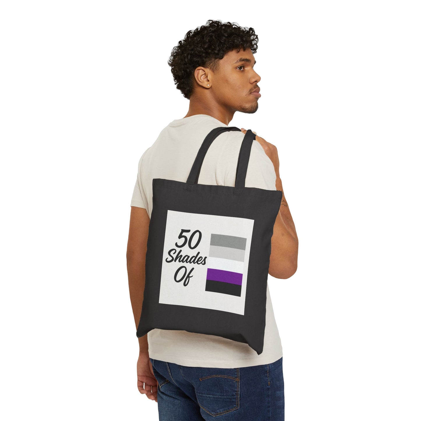 Graysexual - 50 Shades Of Cotton Canvas Tote Bag - Eco-Friendly, Reusable Shopping Bag, Gift for Book Lovers, Stylish Grocery Tote, Everyday Carryall