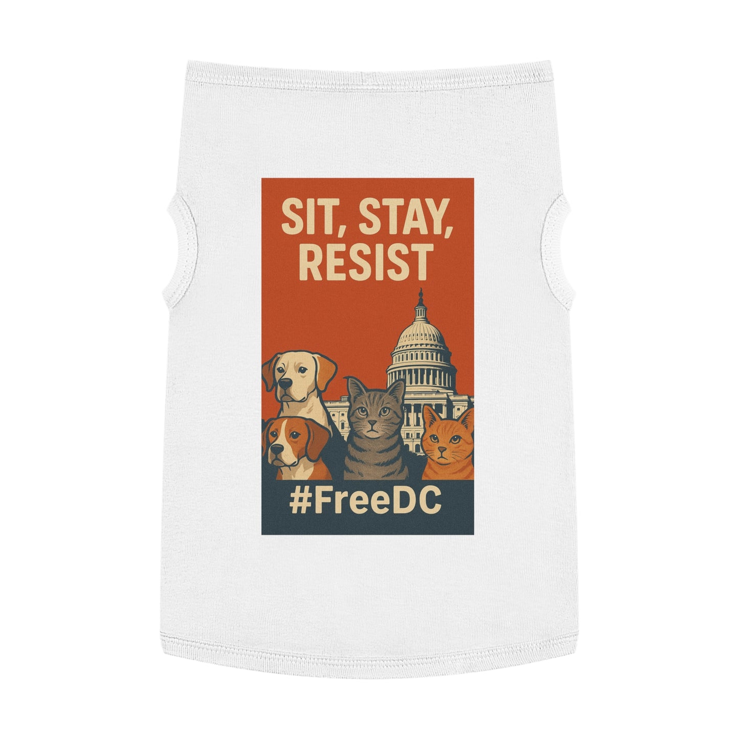 Political Pet Tank Top | Ideal for Pet Lovers, Dog Walks, Protests, and Gift Giving