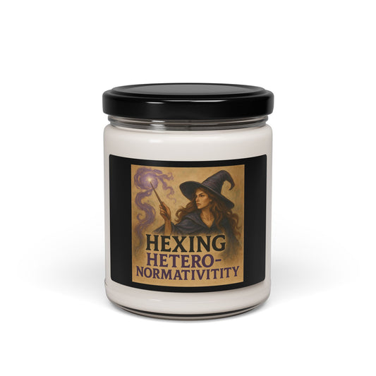 Hexing Heteronormativity Scented Soy Candle, Witchy Home Decor for LGBTQ+ Celebration, Spiritual Relaxation, Gift for Friends