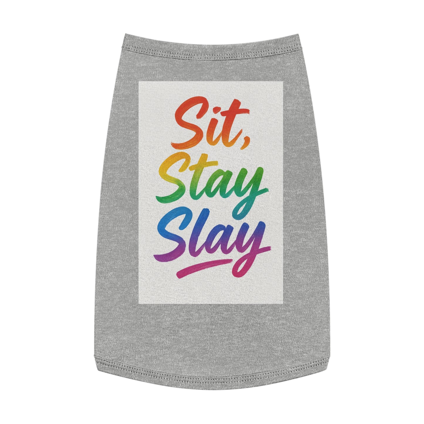 Rainbow Pet Tank Top: Dog Apparel, Cute Pet Outfit, LGBTQ+ Pride Pet Shirt, Fun Summer Wear, Gift for Pet Lovers