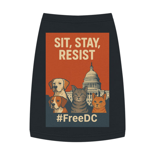 Political Pet Tank Top | Ideal for Pet Lovers, Dog Walks, Protests, and Gift Giving