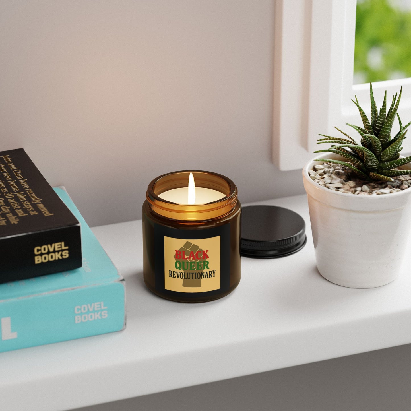 Empowering Scented Soy Candle, Aromatherapy Gift, Black Queer Revolutionary, Eco-Friendly Home Decor, Multi-Size, Relaxation