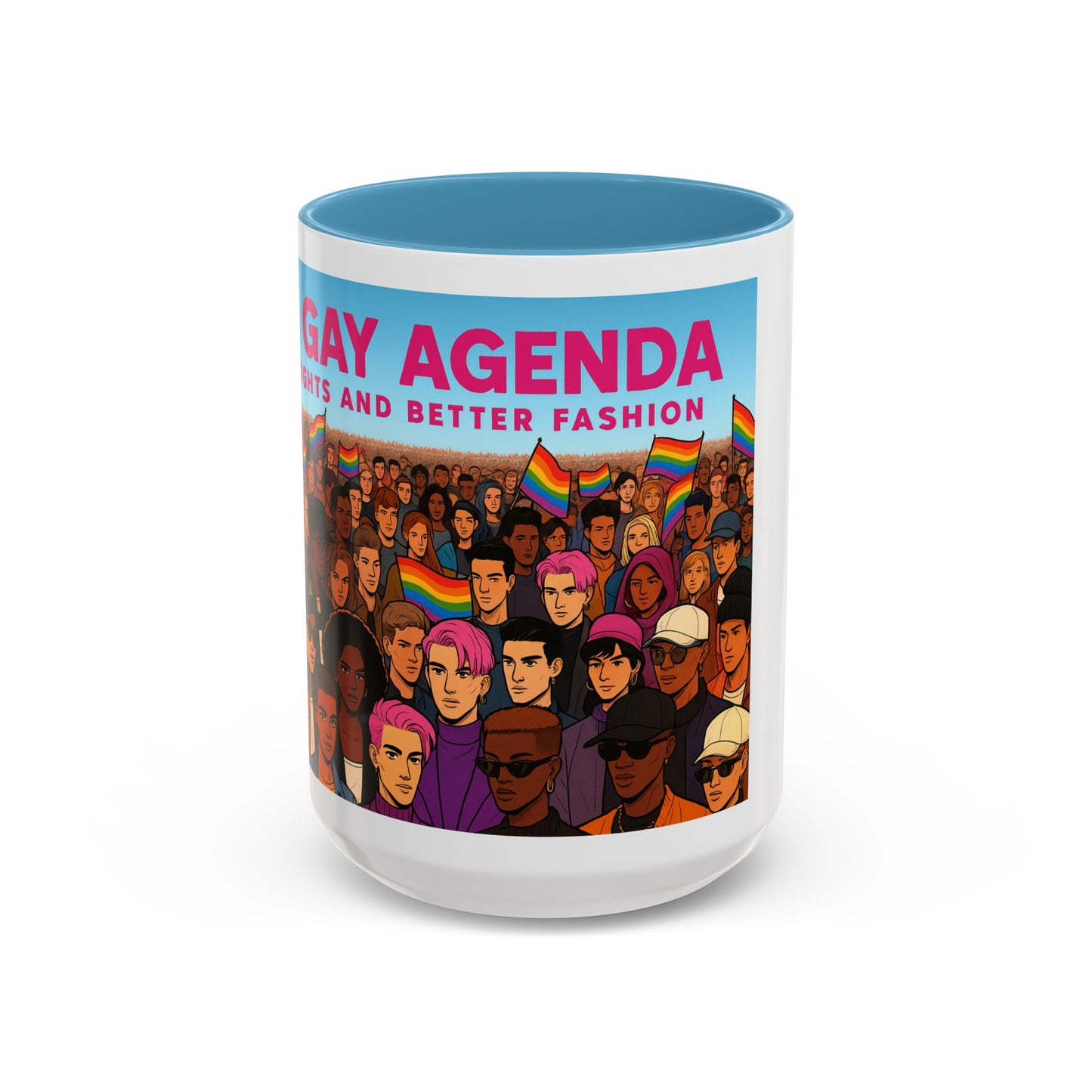Celebrate Diversity Accent Coffee Mug | LGBTQ+ Pride Mug | Unique Gift for Allies and Activists | Perfect for Home or Office